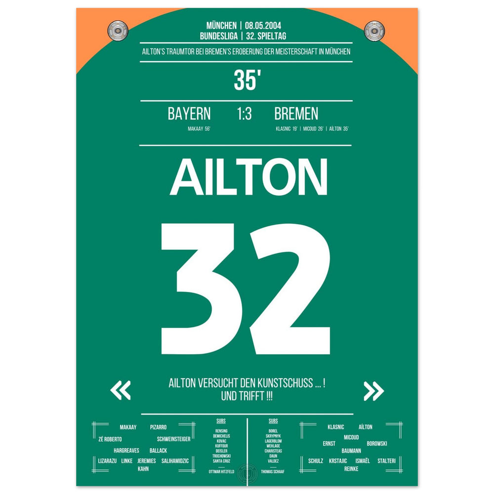 Ailton's dream goal for the championship in Munich