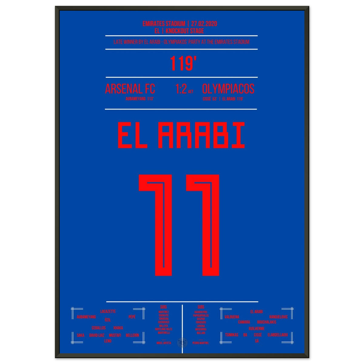 El Arabi's dramatic winning goal knocks Arsenal out of the competition.