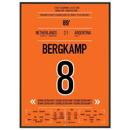 Dennis Bergkamp's dream goal at the 1998 World Cup quarterfinal Netherlands vs Argentina