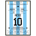 Messi macht sich unsterblich beim Gewinn der WM 2022 50x70-cm-20x28-Schwarzer-Aluminiumrahmen