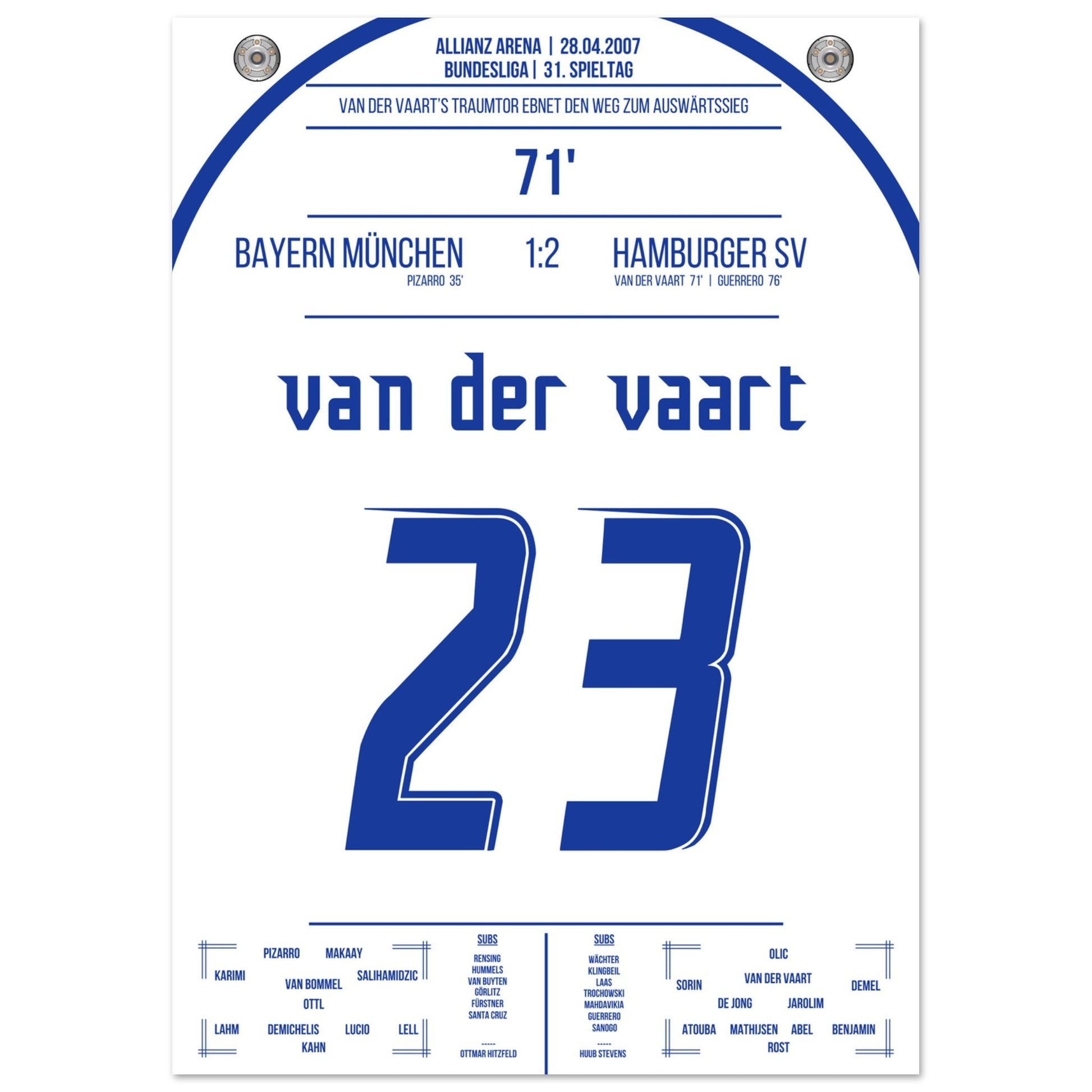 Van der Vaart's Traumtor beim Auswärtsieg bei den Bayern 2007 