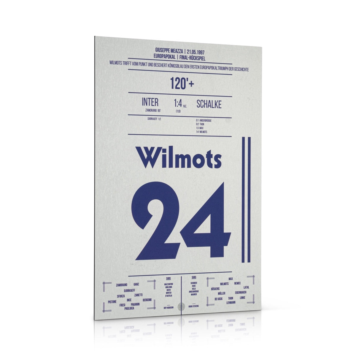 Metal print at an angle, showing the thickness of the aluminum panel